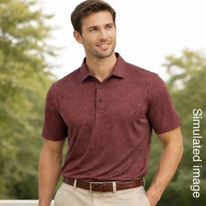 Horn Legend Polo Shirt Mens Small Burgundy Check Performance Luxury Golf